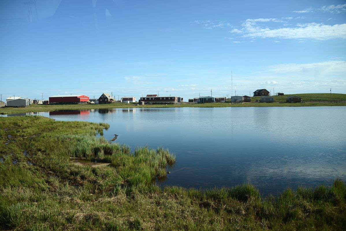 07D Buildings Next To A Small Lake In Tuktoyaktuk Northwest Territories